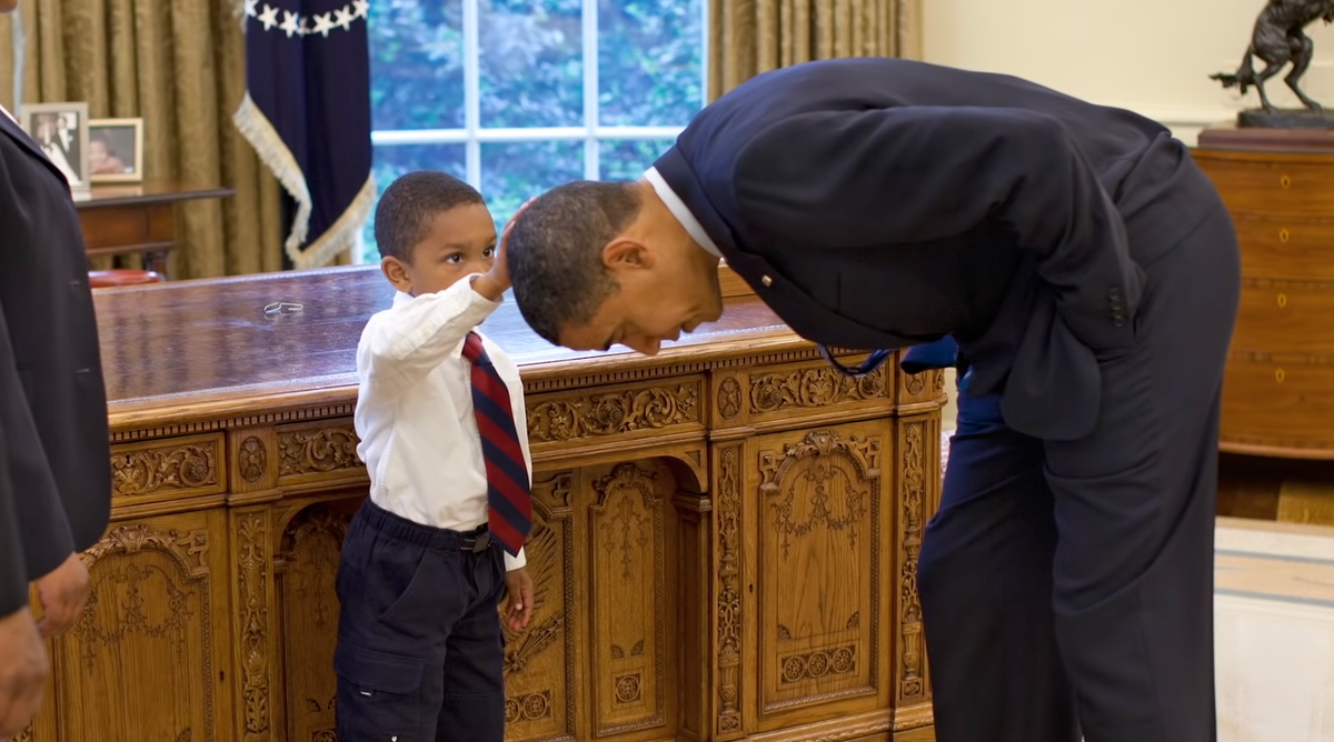 Barack Obama reunites with boy who touched his head in iconic ‘Hair Like Mine’ photo