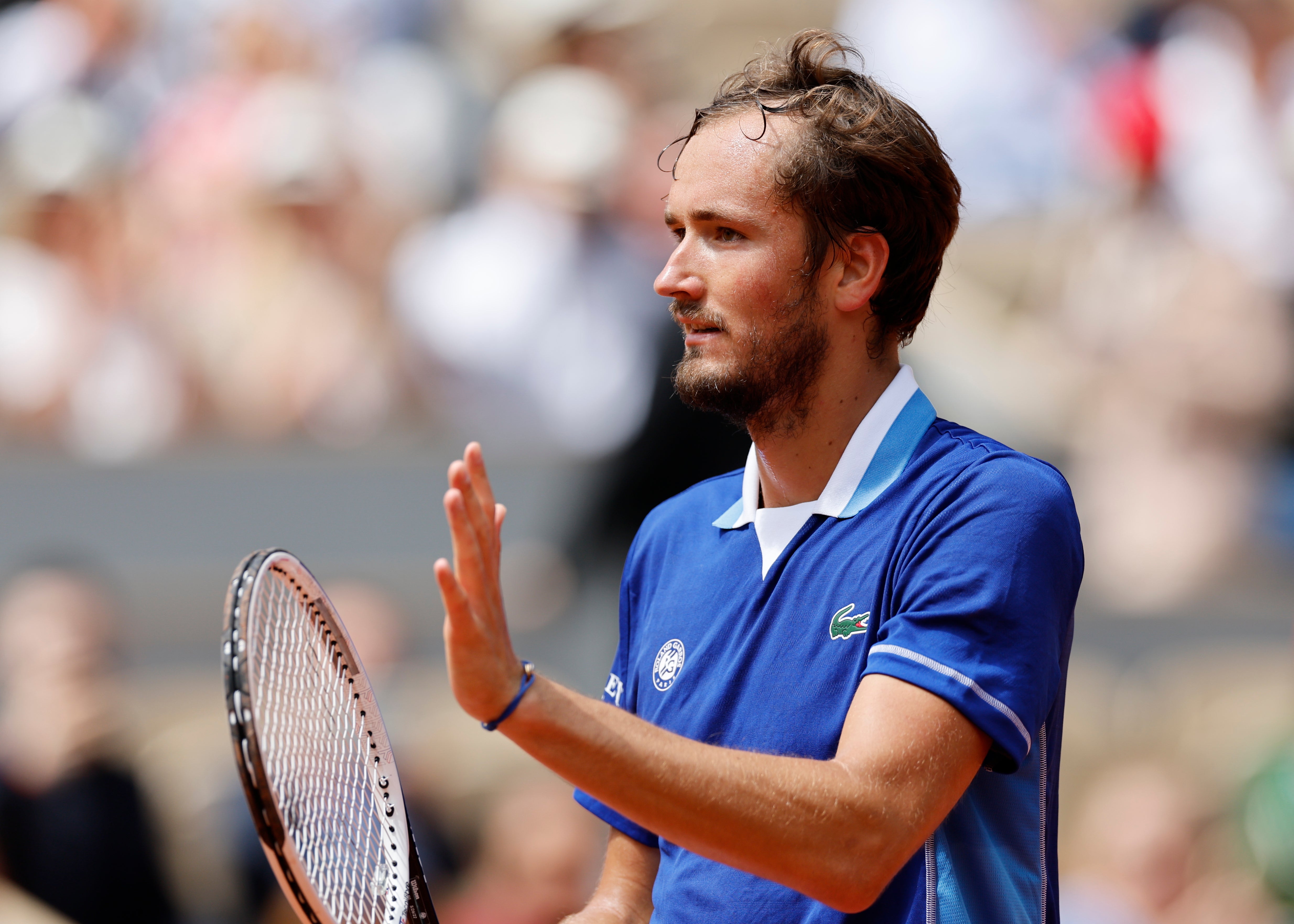 Daniil Medvedev is through to the fourth round (Jean-Francois Badias/AP)