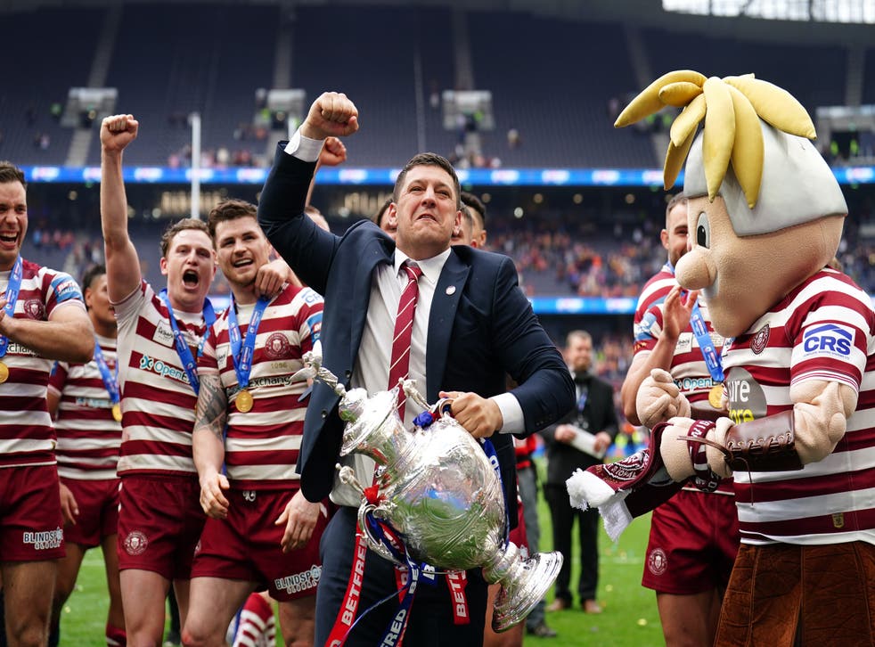 Matt Peet has delivered a trophy in his first season in charge at Wigan (Mike Egerton/PA)