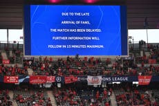 Champions League final kick-off delayed after Liverpool fans struggle to get into stadium