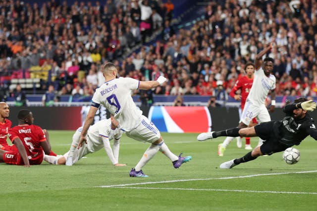 <p>Benzema scored but the flag went up and VAR ensured the decision would stand</p>