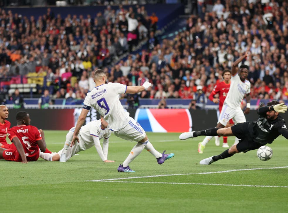 <p>Benzema scored but the flag went up and VAR ensured the decision would stand</p>