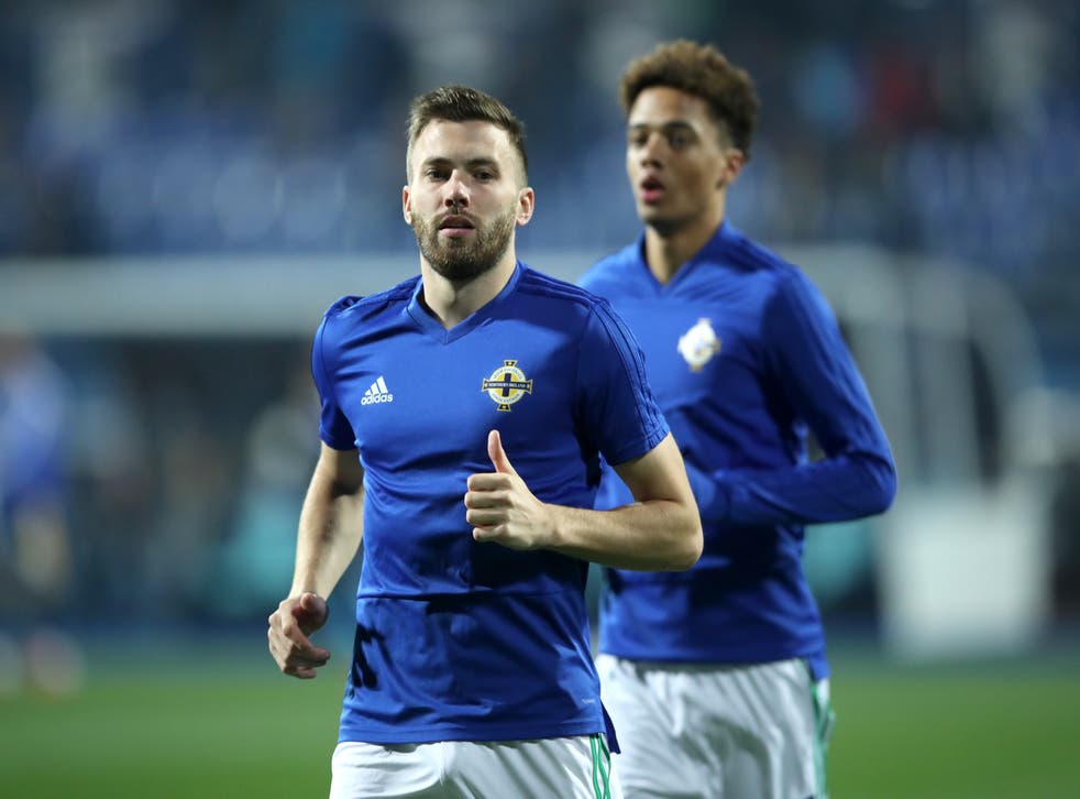 Stuart Dallas broke his leg last month but Northern Ireland boss Ian Baraclough says he would love to see him on camp this week (Tim Goode/PA)