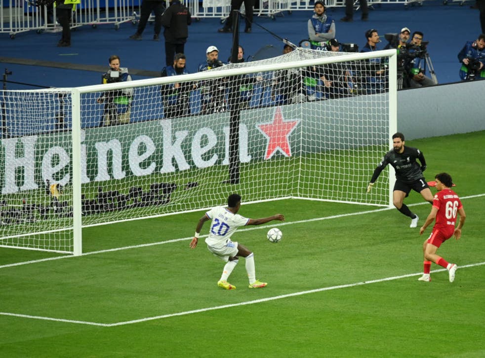 <p>Vinicius scores the opener for Real Madrid</p>