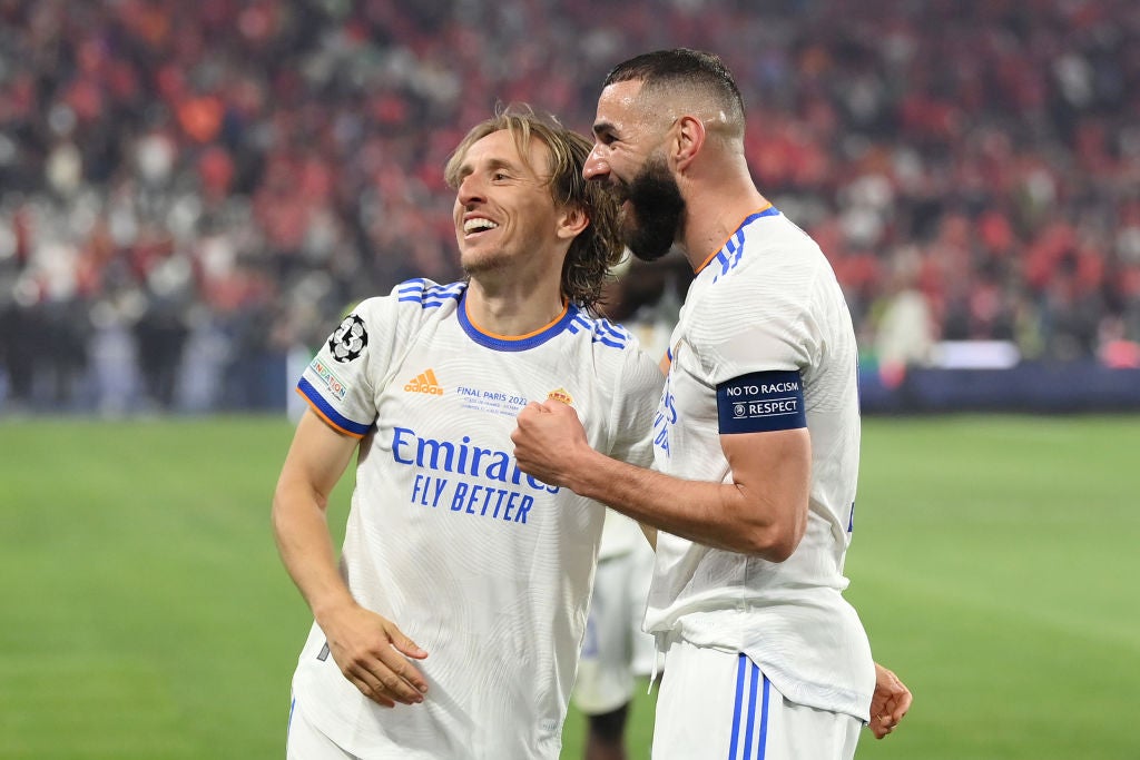 Luka Modric and Karim Benzema are now five-time Champions League winners