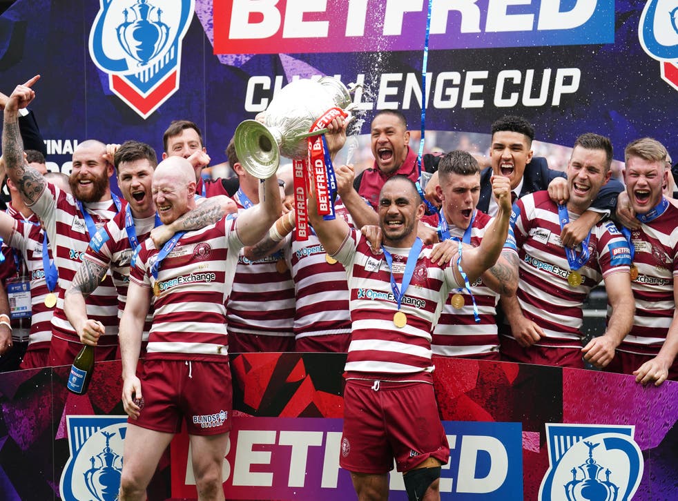 Wigan captain Thomas Leuluai played a key role in the gripping 16-14 victory (Mike Egerton/PA)