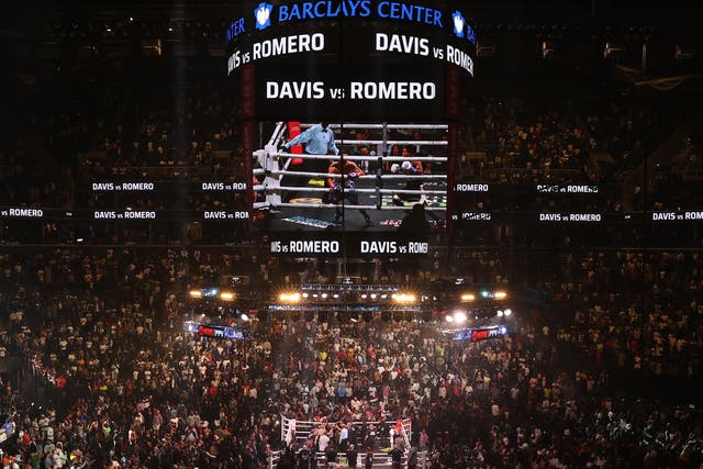 <p>Davis vs Romero fight in NYC</p>