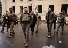 Ukraine war – live: Russia intensifies Donbas shelling as Zelensky visits front line