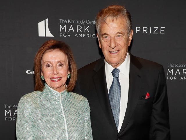 <p>Nancy Pelosi and Paul Pelosi attend the 23rd Annual Mark Twain Prize For American Humor at The Kennedy Center on April 24, 2022 in Washington, DC</p>