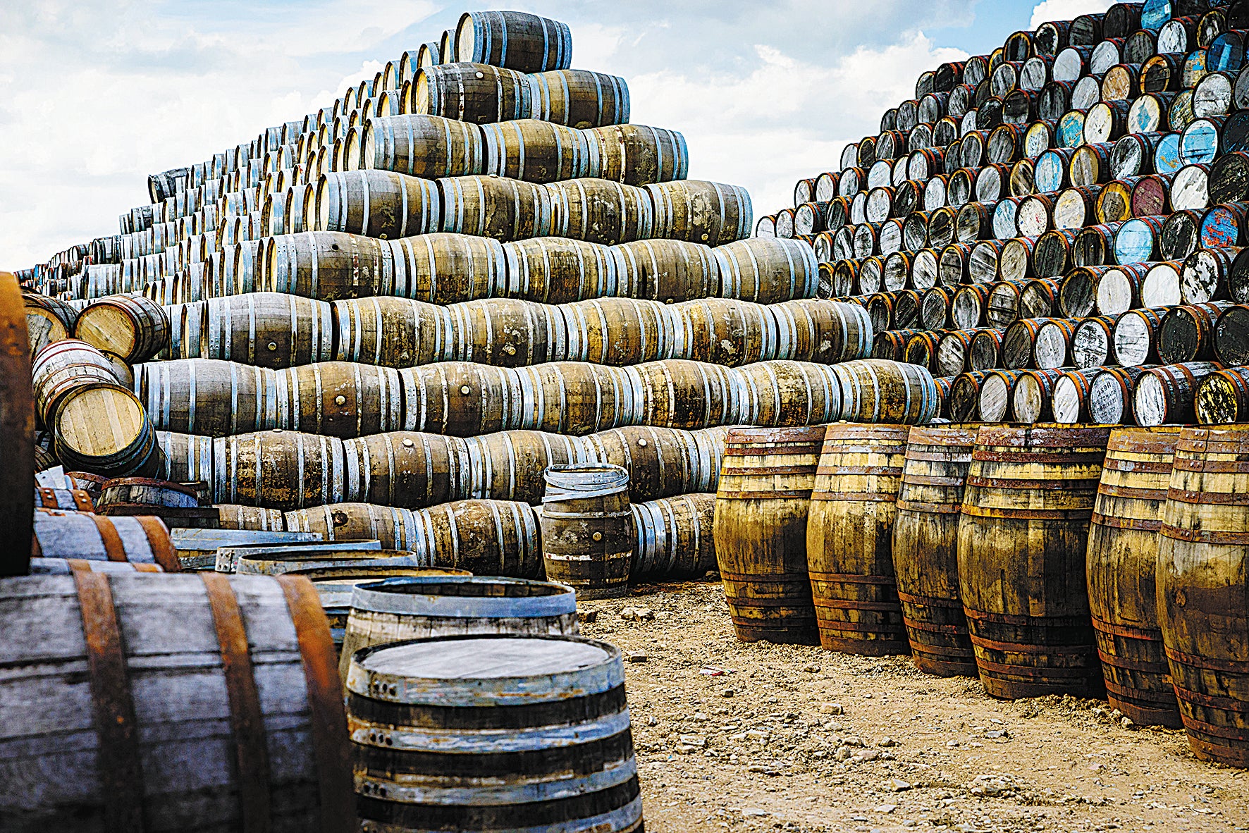 Oak barrels play a vital role in the whisky industry in Scotland