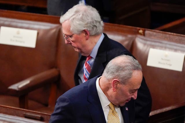 <p>Mitch McConnell and Chuck Schumer</p>