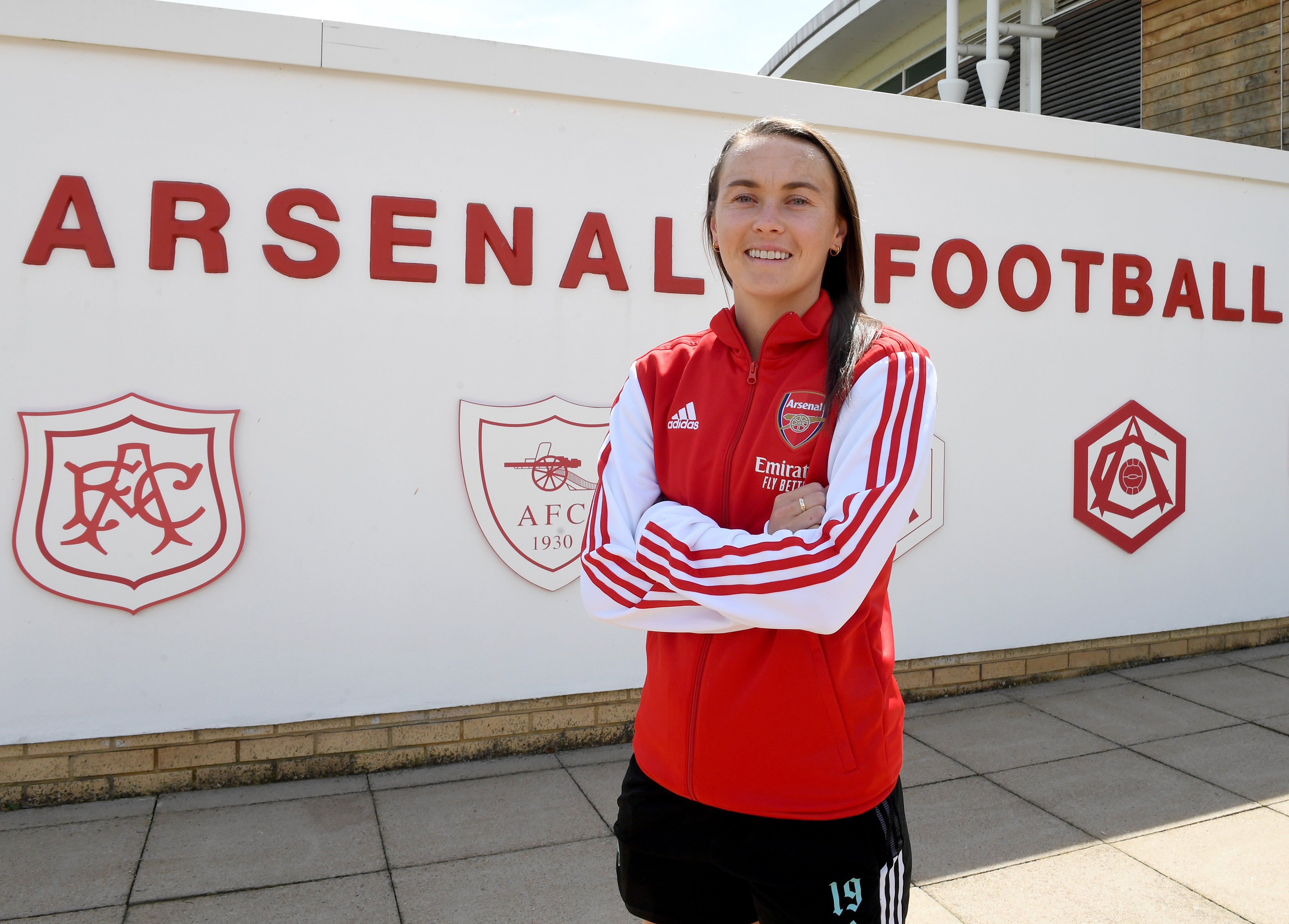 <p>The Australia forward joined Arsenal in January 2020</p>