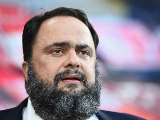 <p>Evangelos Marinakis plans to invest after securing promotion</p>