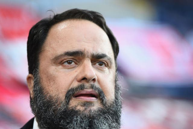 <p>Evangelos Marinakis plans to invest after securing promotion</p>