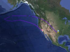 Plane takes 12 hours to fly from Dallas to LA 