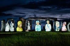 Queen photos projected onto Stonehenge and Marble Arch to celebrate Platinum Jubilee