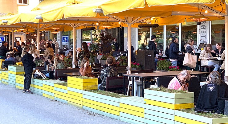 Urban Deli Nytorget is a Swedish Whole Foods equivalent where you can lunch on the terrace