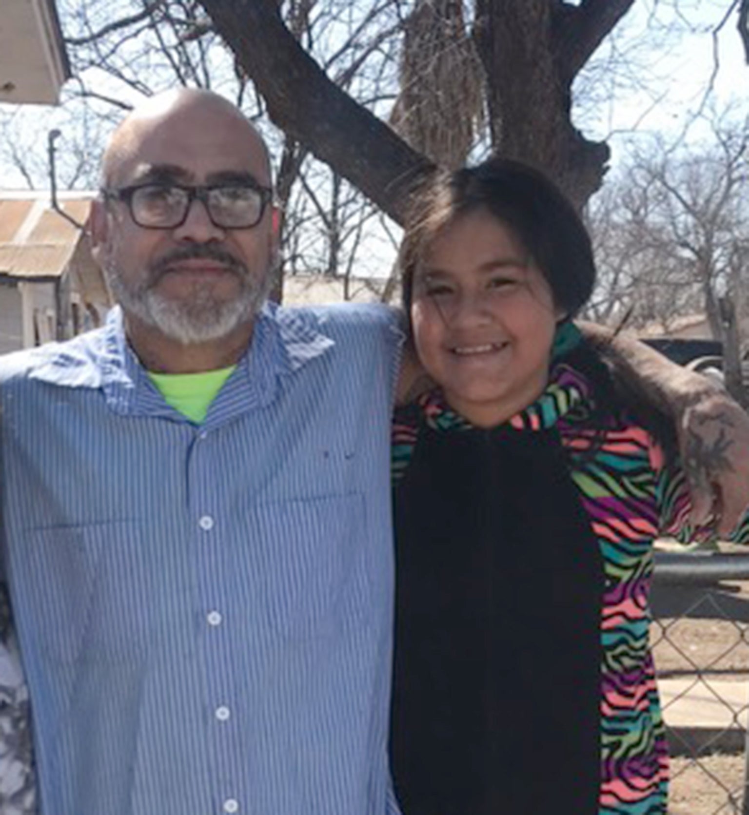 Jessie Rodriguez, 53, poses with his daughter, Annabell, 10, who was killed last week in the Uvalde elementary school massacre