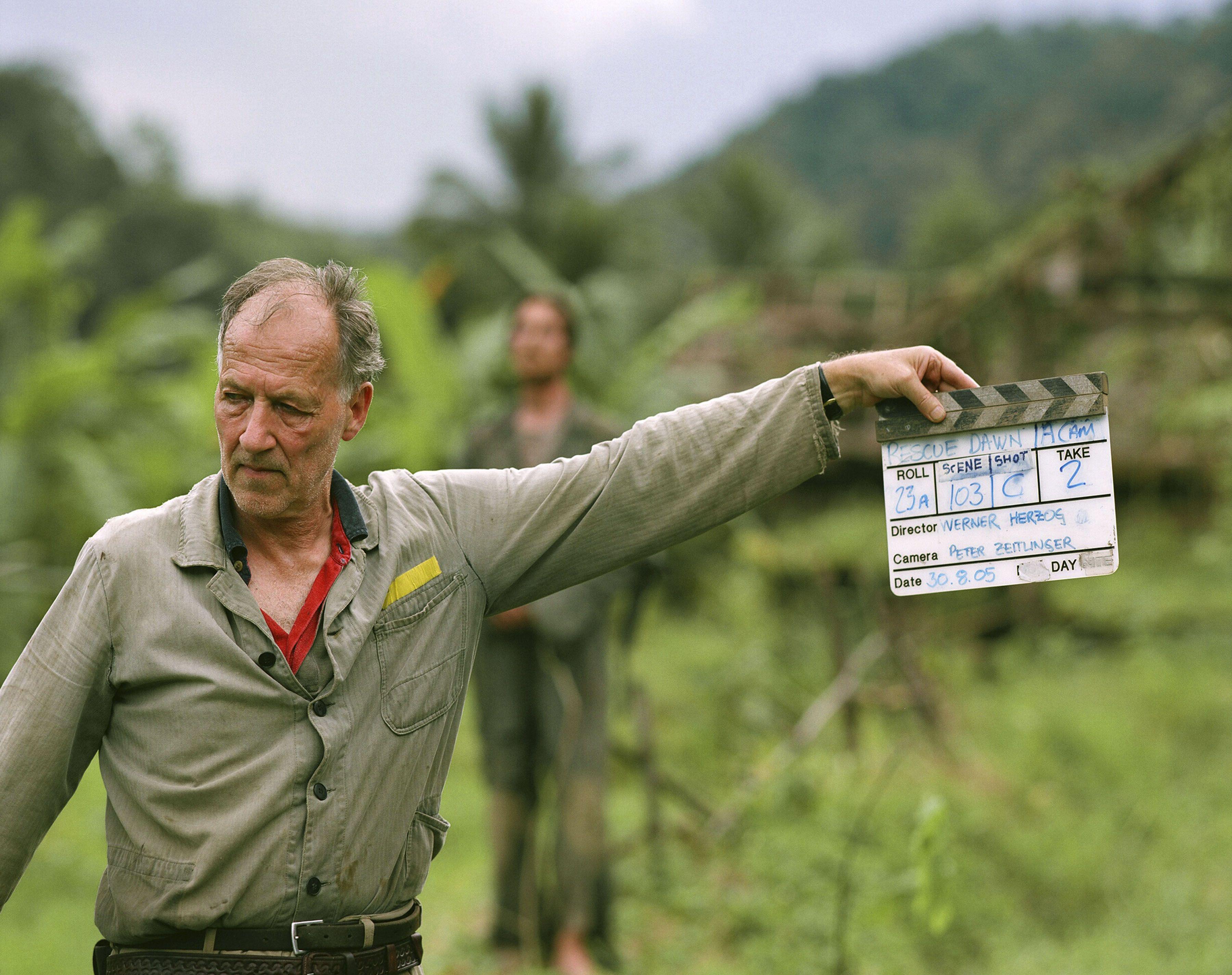 Action man: Herzog filming ‘Rescue Dawn’ in 2006