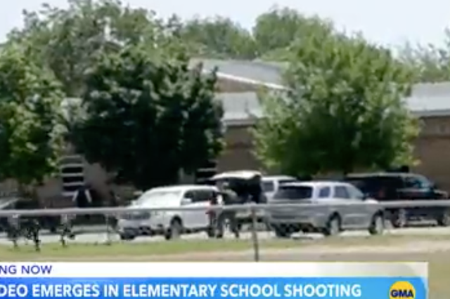 <p>Students flee Robb Elementary School in Uvalde after a gunman attacked their school and shot and killed 19 children and two teachers.</p>