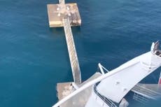 Passengers scream as world’s longest cruise ship crashes into Jamaican pier