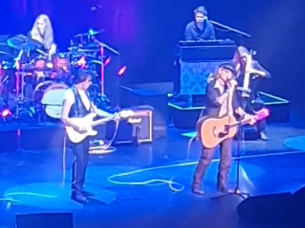 Johnny Depp joins Jeff Beck on stage at London’s Royal Albert Hall ahead of Amber Heard trial verdict