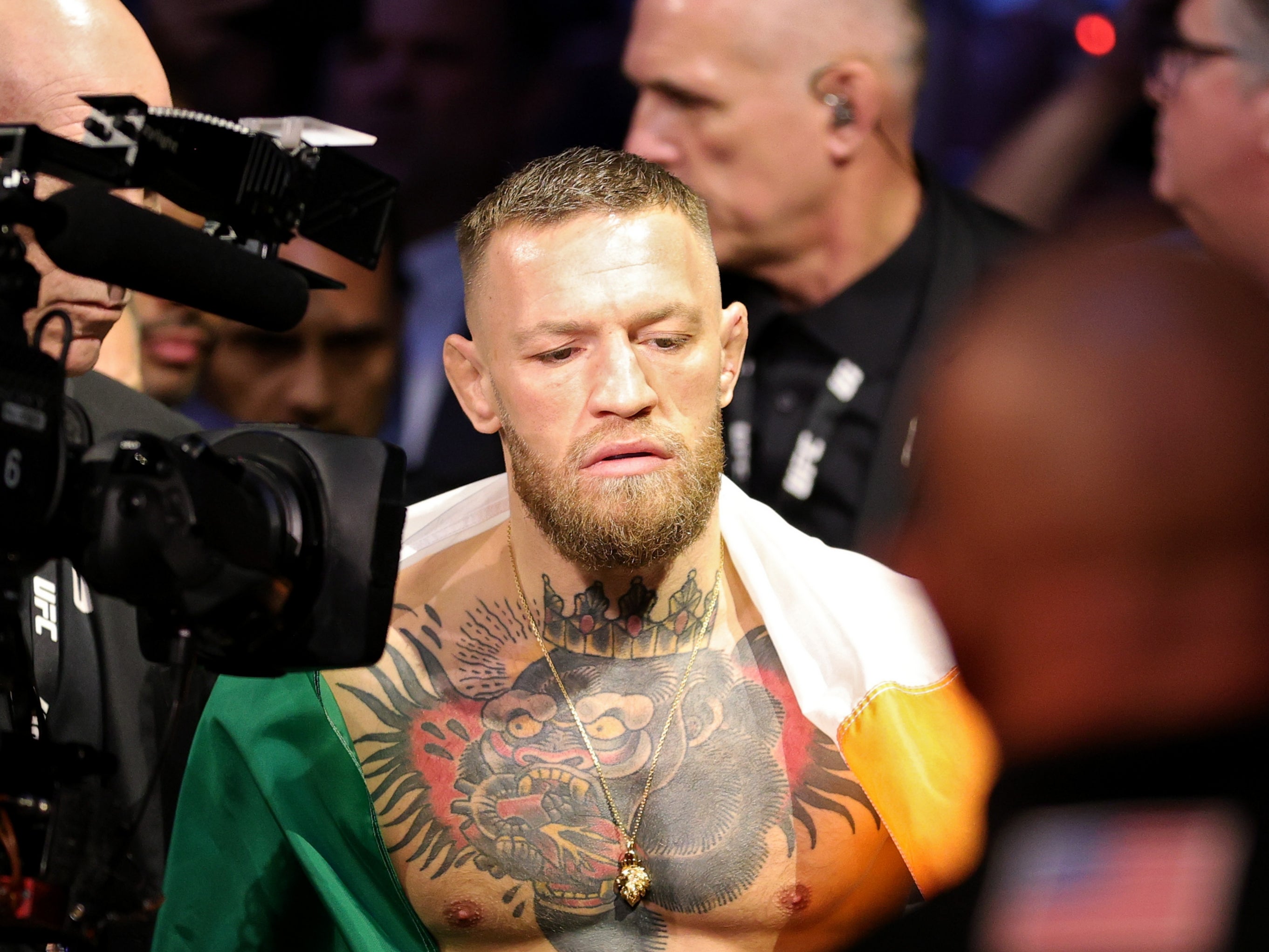 Conor McGregor is recovering from a broken leg