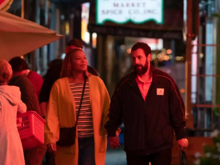 Queen Latifah and Adam Sandler in ‘Hustle’