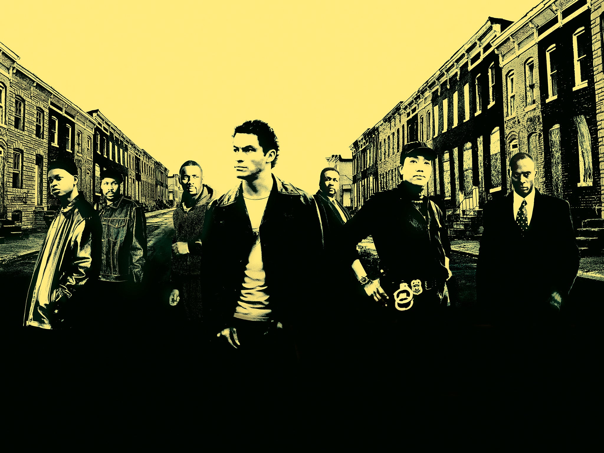 An American fable: the cast of ‘The Wire’, in promotional artwork for the show’s second season