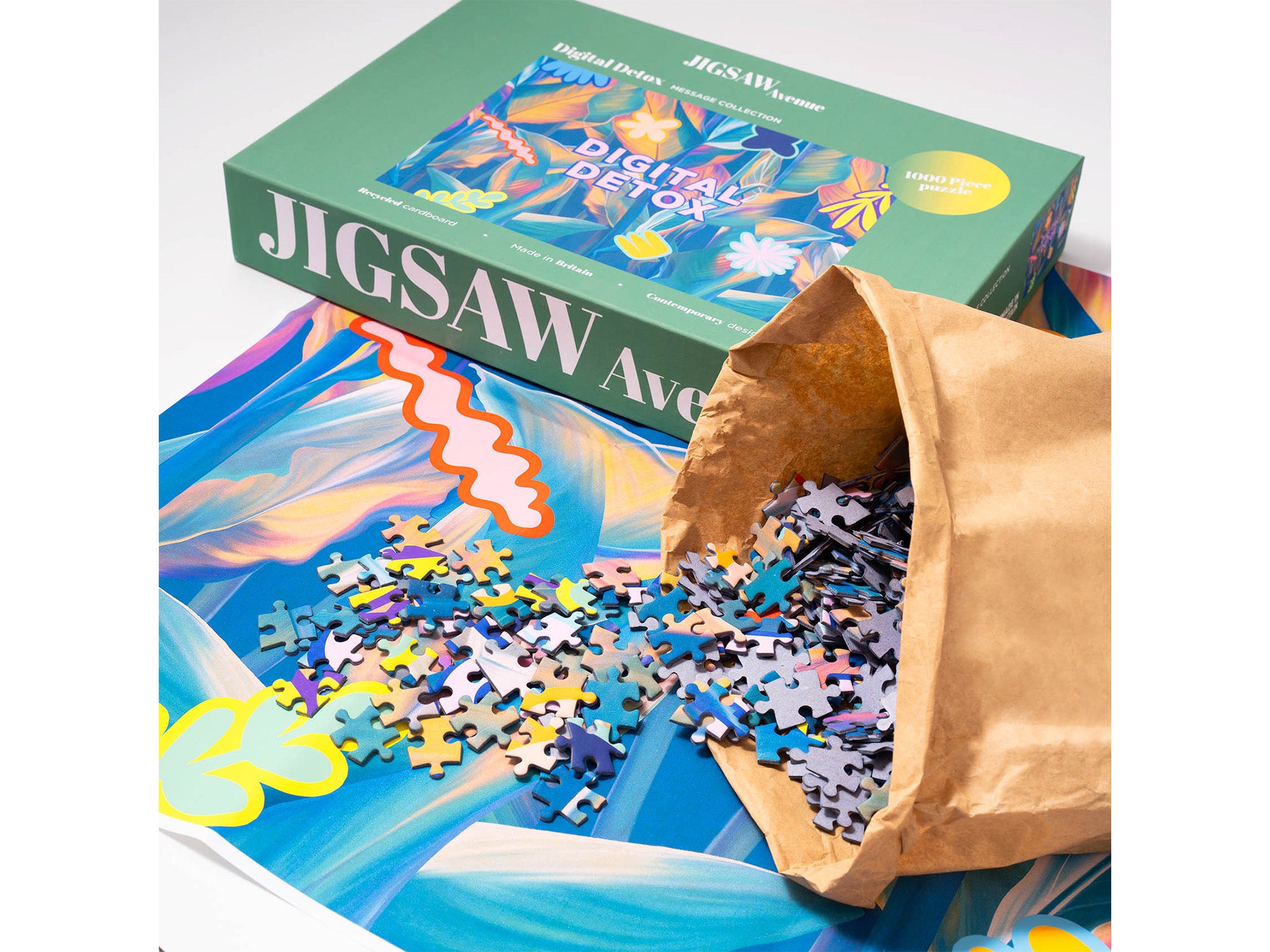 Jigsaw Avenue digital detox flower puzzle collection, 1000 piece puzzle for adults indybest.jpg