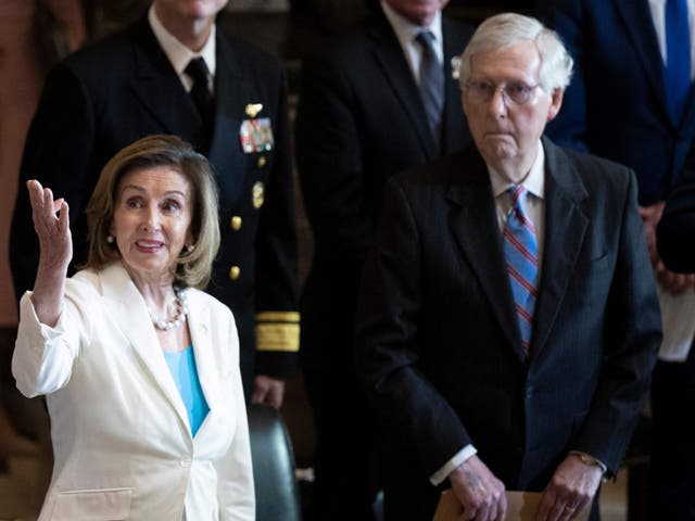 <p>Nancy Pelosi and Mitch McConnell</p>