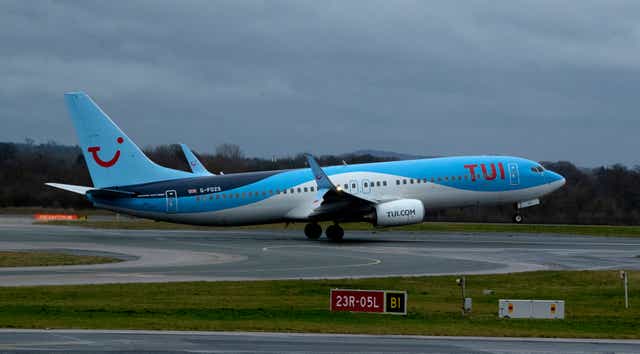 <p>Tui Airways has cancelled nearly 200 flights due to serve Manchester Airport between now and the end of June as the chaos faced by UK holidaymakers worsens (Peter Byrne/PA)</p>