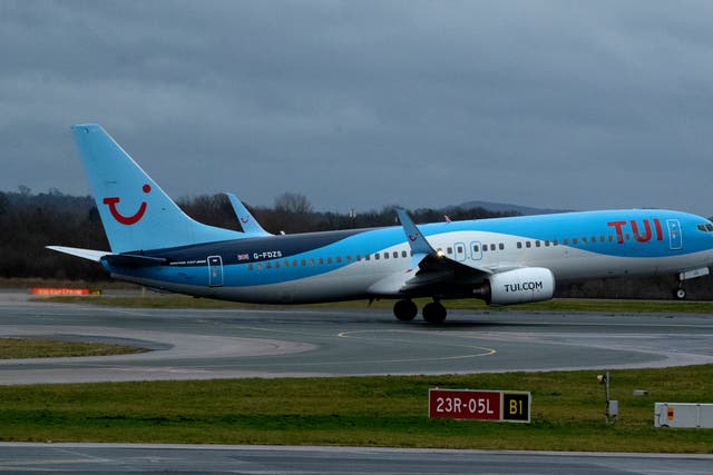<p>Tui Airways has cancelled nearly 200 flights due to serve Manchester Airport between now and the end of June as the chaos faced by UK holidaymakers worsens (Peter Byrne/PA)</p>