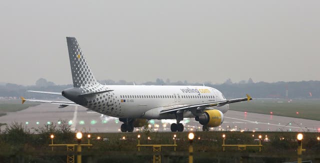 Passengers booked on a Vueling flight from Gatwick were told the plane departed empty because of delays at the West Sussex airport (Philip Toscano/PA)
