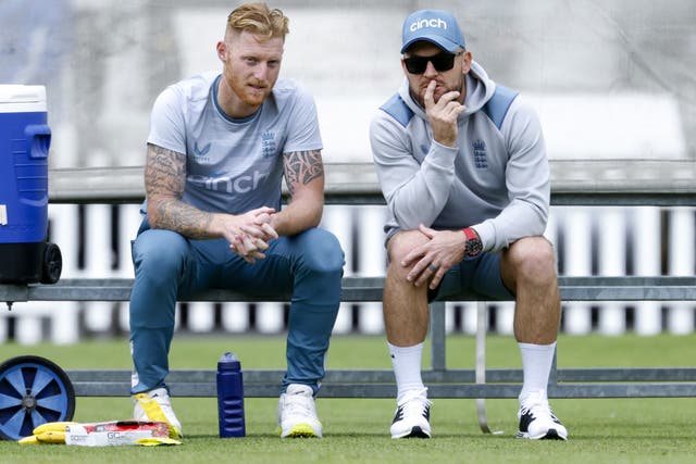 <p>Ben Stokes, left, and Brendon McCullum begin their tenures against New Zealand on Thursday </p>
