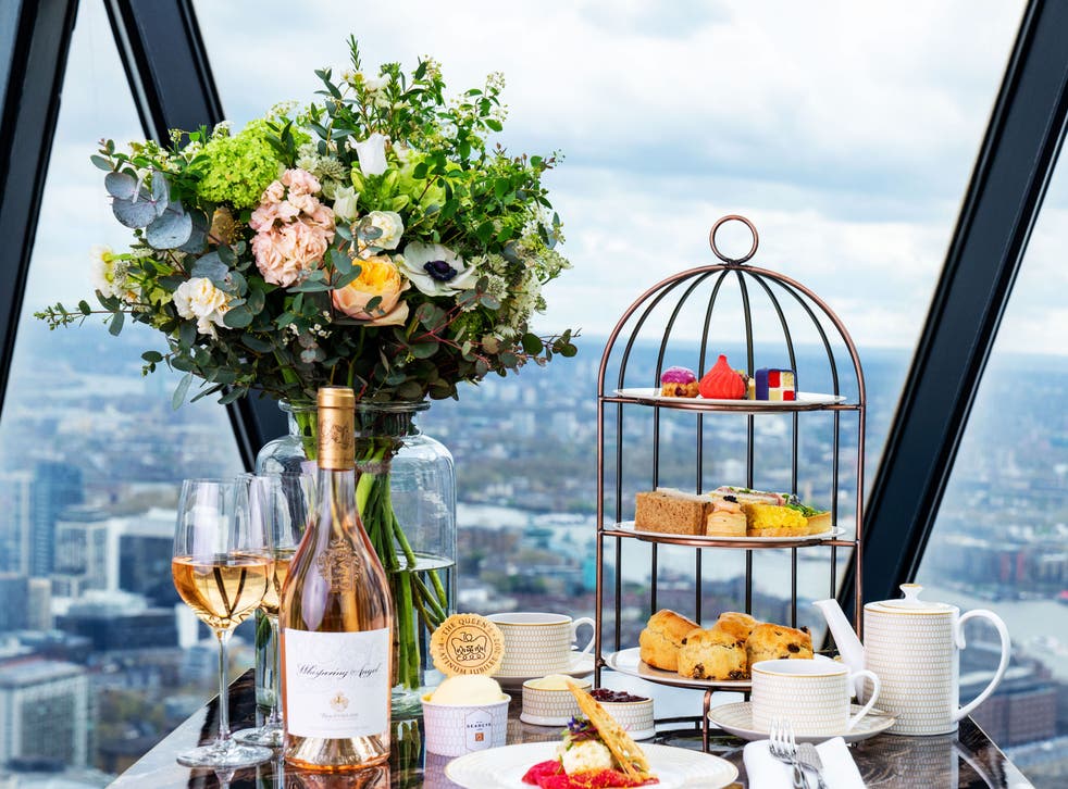 <p>A regal afternoon tea atop the Gherkin with Searcys</p>