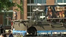 Pirates of the Caribbean boat driven past Depp v Heard courthouse as jury deliberates