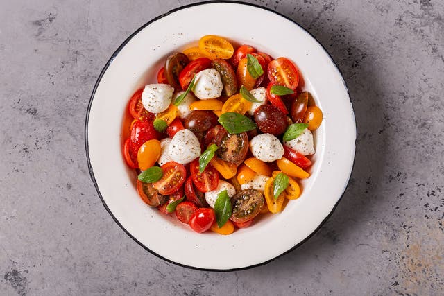 <p>This simple dish is best, of course, when cherry tomatoes are in season – that it gets better as it sits is a boon</p>