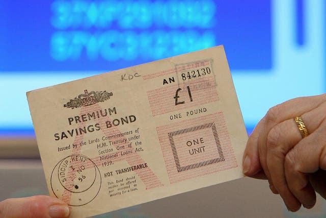 A Premium Savings Bond from the first ever draw (Martin Rickett/PA)