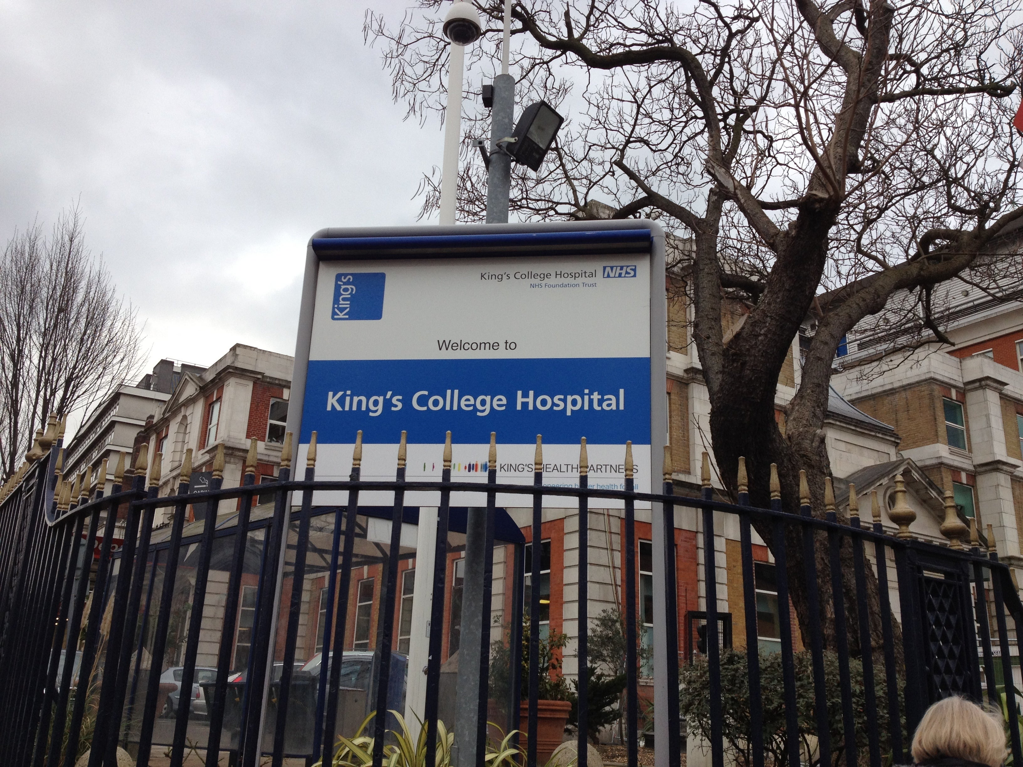 The victim was found outside King’s College Hospital in south London