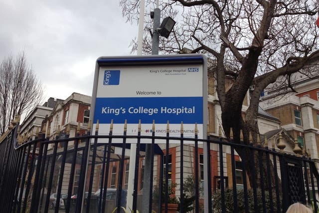<p>The victim was found outside King’s College Hospital in south London </p>