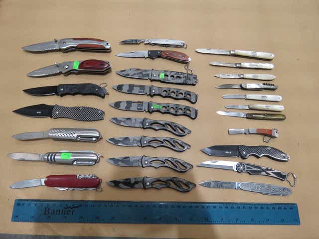 National Crime Agency undated handout photo of knives (NCA/PA)