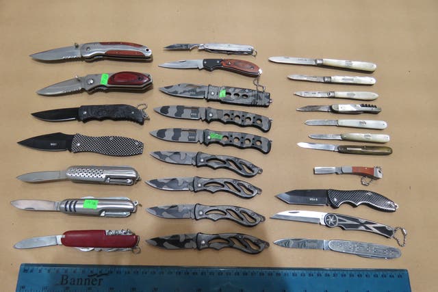 National Crime Agency undated handout photo of knives (NCA/PA)
