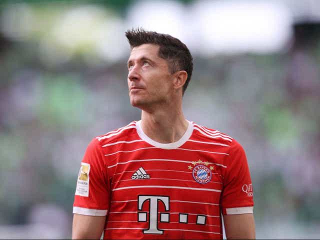 <p>Lewandowski looks set to leave Bayern Munich this summer</p>