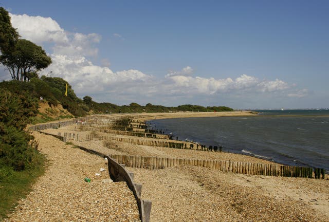 A general view of Lepe Beach in the New Forest, Hampshire (PA)