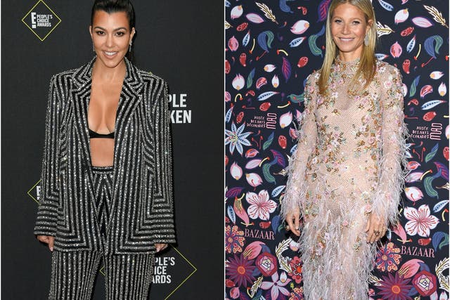 <p>Kourtney Kardashian (L) and Gwyneth Paltrow’s lifestyle brands are launching a collaboration</p>