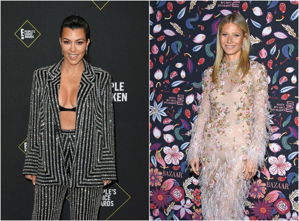<p>Kourtney Kardashian (L) and Gwyneth Paltrow’s lifestyle brands are launching a collaboration</p>