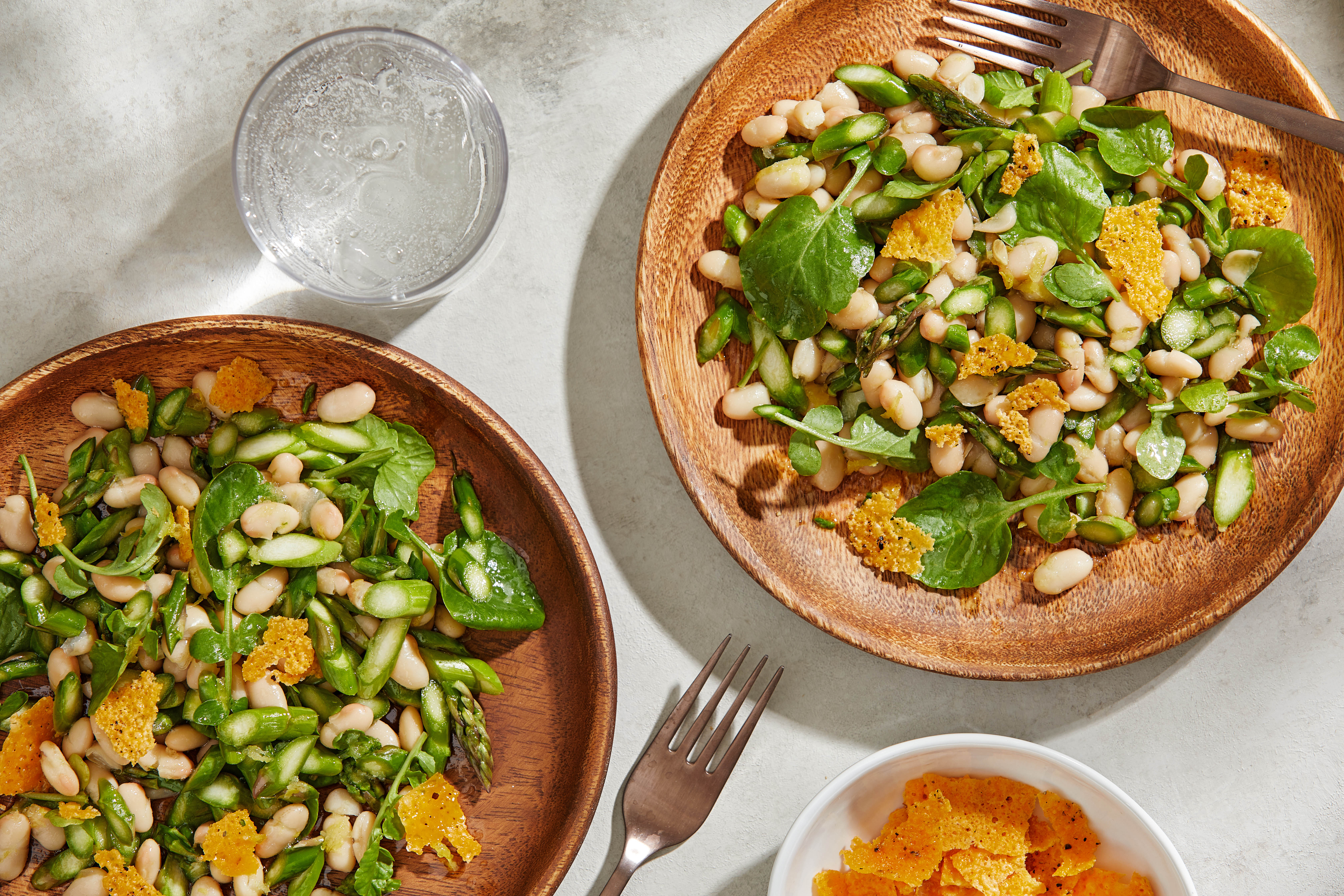 Top this summery salad off with a flavourful and crispy cheddar frico