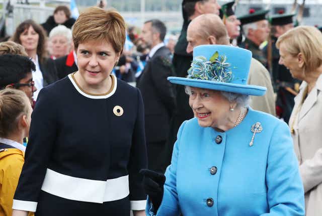 Nicola Sturgeon paid tribute to the Queen’s “extraordinary” reign ahead of her Platinum Jubilee. (Andrew Milligan/PA)