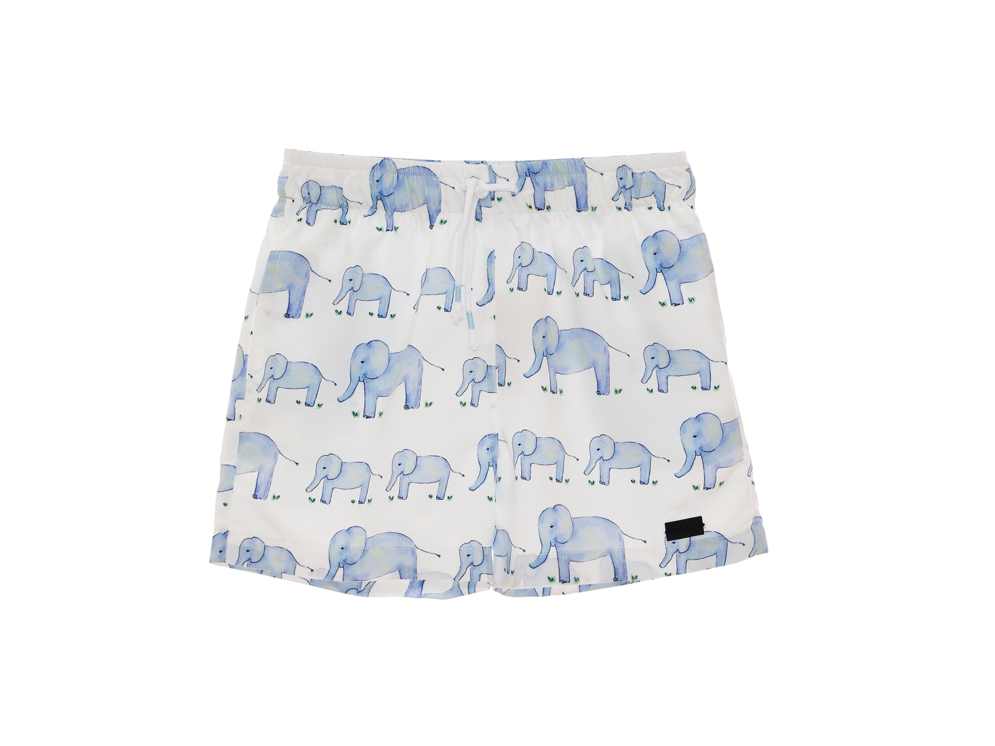 Patachou white elephant print shorts.png